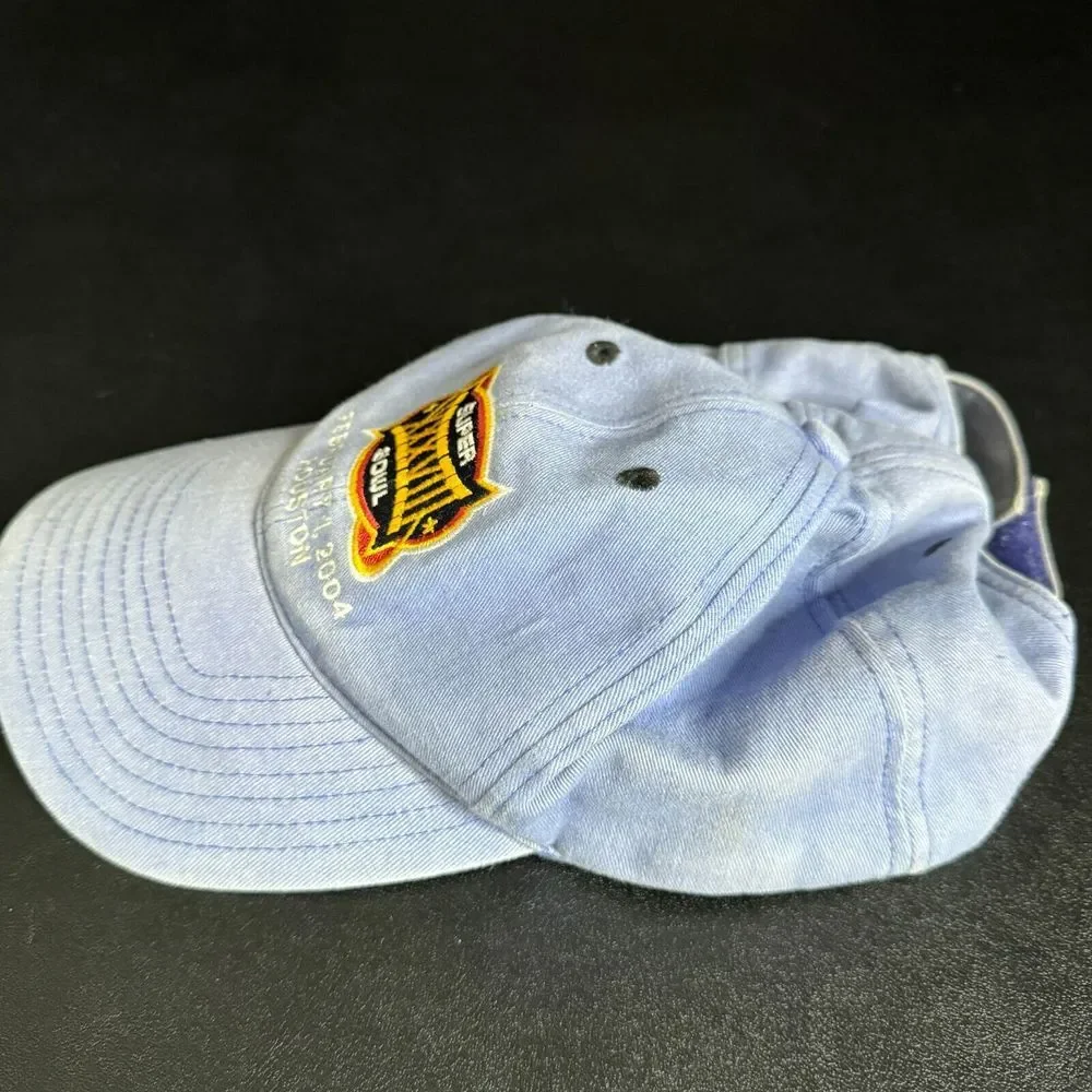 Reebok Superbowl XXXVIII 2004 Houston Unisex Baseball Cap Blue‎ Snapback Hat